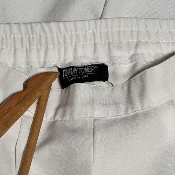 Vintage White Dress Pants Trousers Tummy Toner MADE IN USA SIZE 8 office preppy - Picture 10 of 10